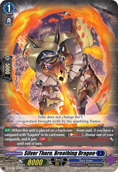 Silver Thorn Breathing Dragon (8020) [D-BT08] - Cardfight Vanguard Single