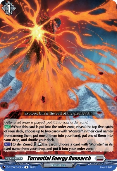Torrential Energy Research (8045) [D-BT08] - Cardfight Vanguard Single
