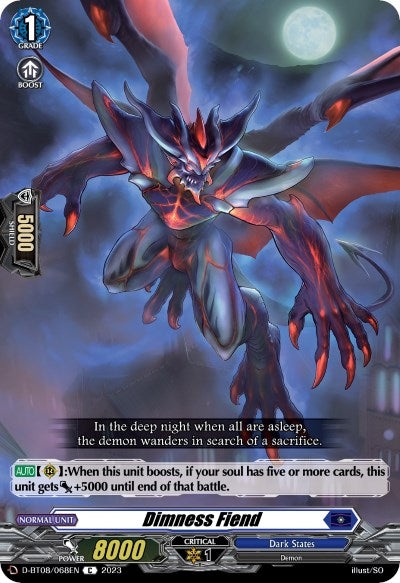 Dimness Fiend (8068) [D-BT08] - Cardfight Vanguard Single