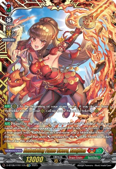 Undoubting Flame Sword Radylina (FFR) (811) [D-BT08] - Cardfight Vanguard Single