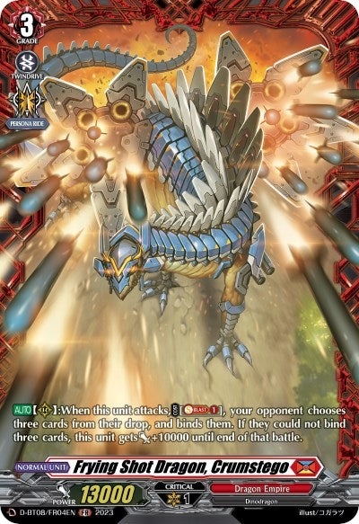 Frying Shot Dragon Crumstego (FR) (804) [D-BT08] - Cardfight Vanguard Single