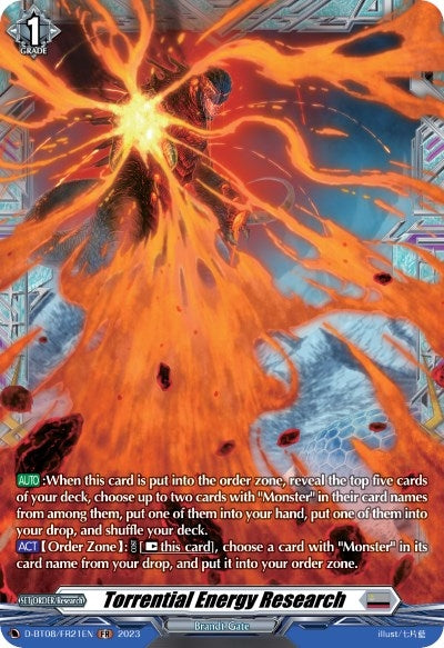 Torrential Energy Research (FR) (821) [D-BT08] - Cardfight Vanguard Single
