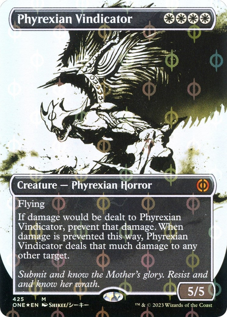 Phyrexian Vindicator (Showcase) (Step-and-Compleat Foil) (425) [ONE] - MTG Single