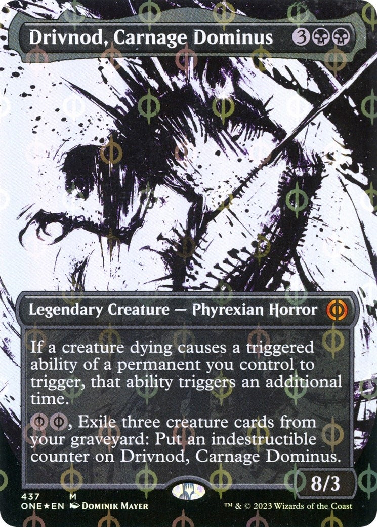 Drivnod Carnage Dominus (Showcase) (Step-and-Compleat Foil) (437) [ONE] - MTG Single