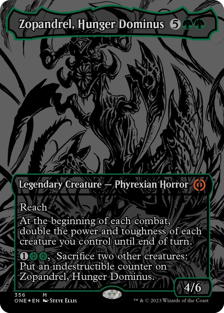 Zopandrel Hunger Dominus (Oil Slick Raised Foil) (356) [ONE] - MTG Single