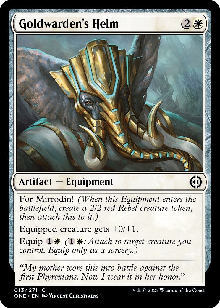 Goldwarden’s Helm (13) [ONE] - MTG Single