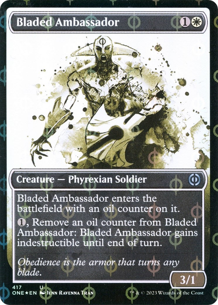 Bladed Ambassador (Showcase) (Step-and-Compleat Foil) (417) [ONE] - MTG Single