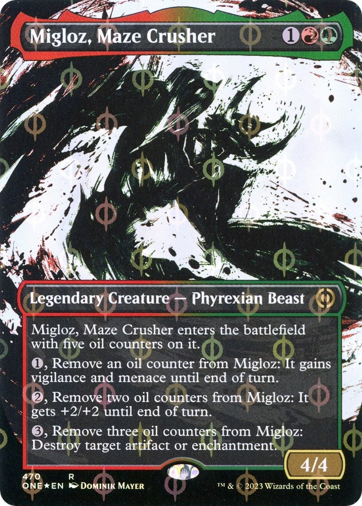 Migloz Maze Crusher (Showcase) (Step-and-Compleat Foil) (470) [ONE] - MTG Single