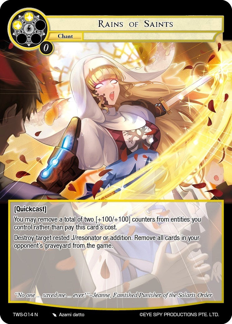 Rains of Saints (14) [TWS] - Force of Will Single
