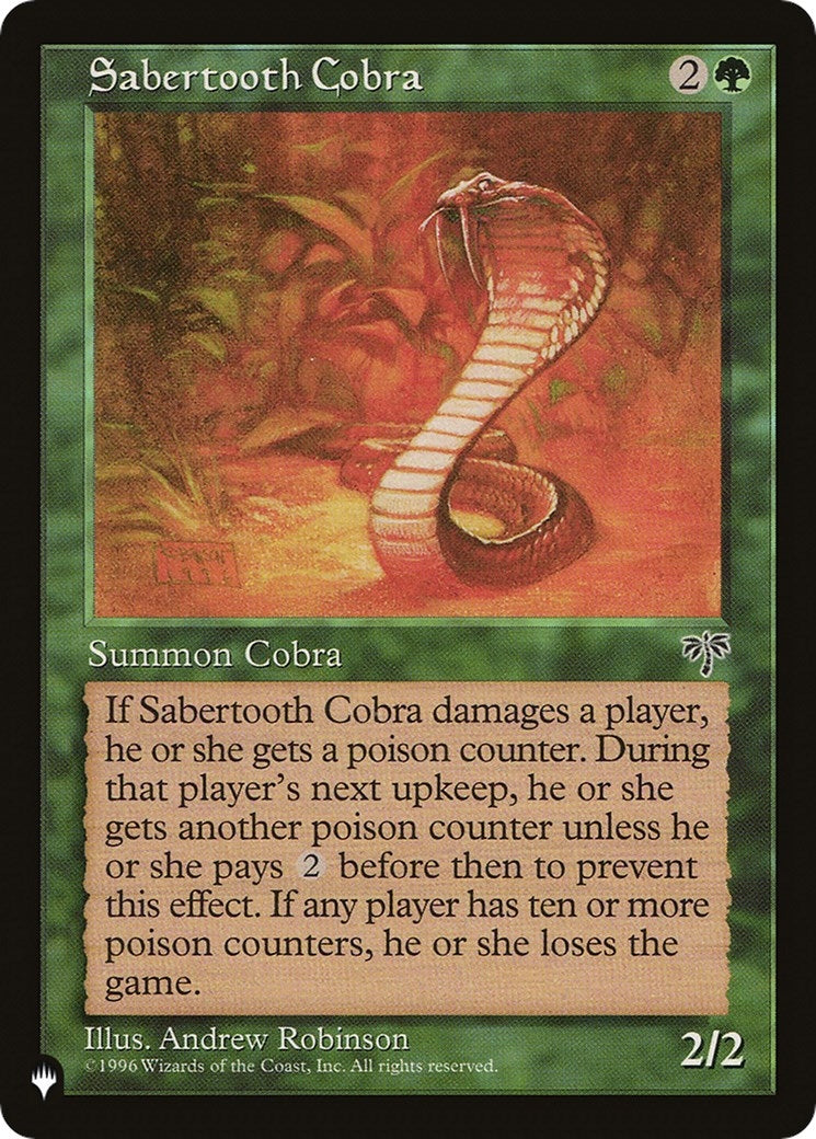 Sabertooth Cobra [LIST] - MTG Single