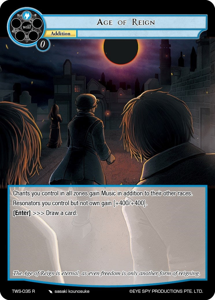 Age of Reign (35) [TWS] - Force of Will Single