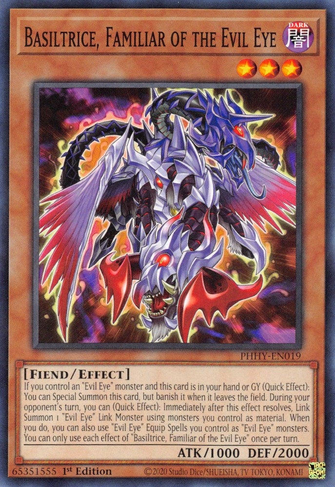 Basiltrice Familiar of the Evil Eye (19) (PHHY) - YuGiOh Single