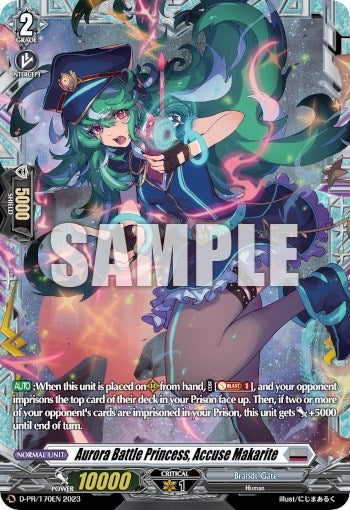 Aurora Battle Princess Accuse Makarite (Frame Rare) (170) [D-PR] - Cardfight Vanguard Single