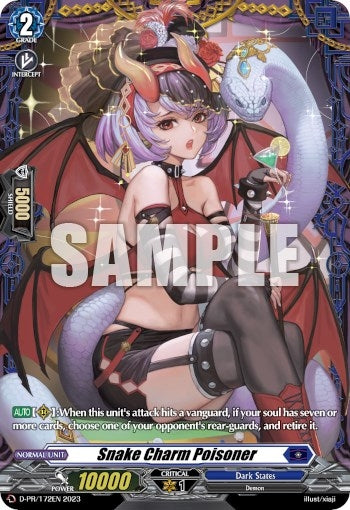 Snake Charm Poisoner (Frame Rare) (172) [D-PR] - Cardfight Vanguard Single