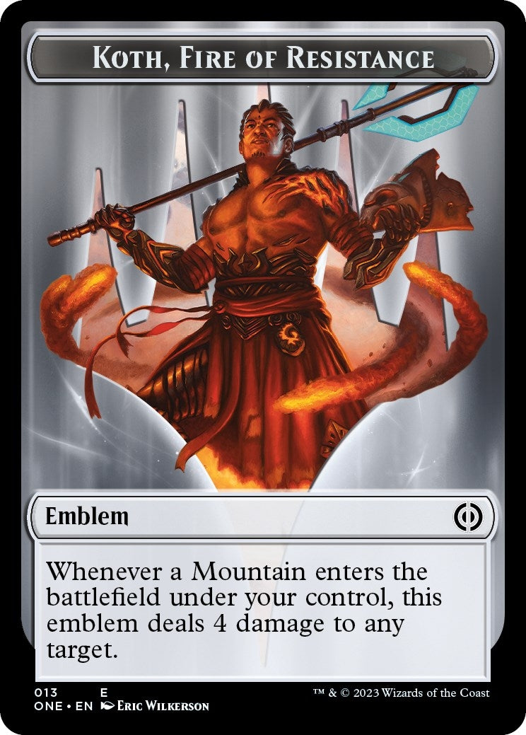 Emblem - Koth Fire of Resistance (0) [ONE] - MTG Single