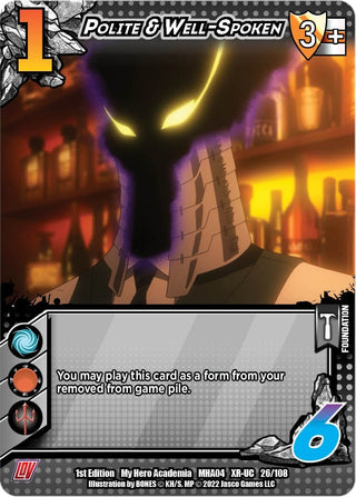 Polite & Well-Spoken (XR) (26) [MHA4] - UniVersus Single