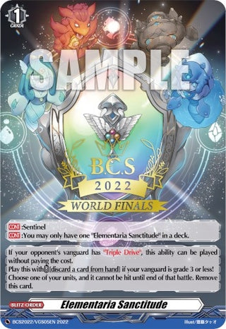 Elementaria Sanctitude (World Finals 2022) (202205) [EVENT] - Cardfight Vanguard Single