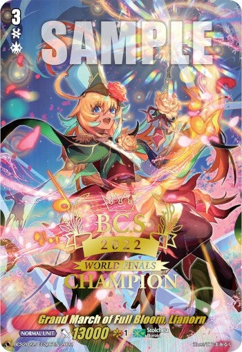 Grand March of Full Bloom Lianorn (World Finals Champion 2022) (202206) [EVENT] - Cardfight Vanguard Single