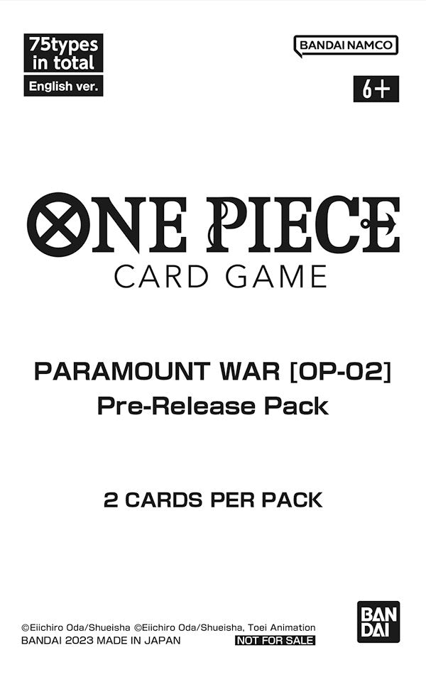 Paramount War - Pre-Release Pack (OP02 PRE) - One Piece Card Game Sealed