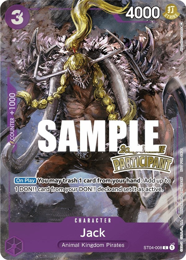 Jack (Online Regional 2023) [Participant] (4008) (OP-PR) - One Piece Card Game Single