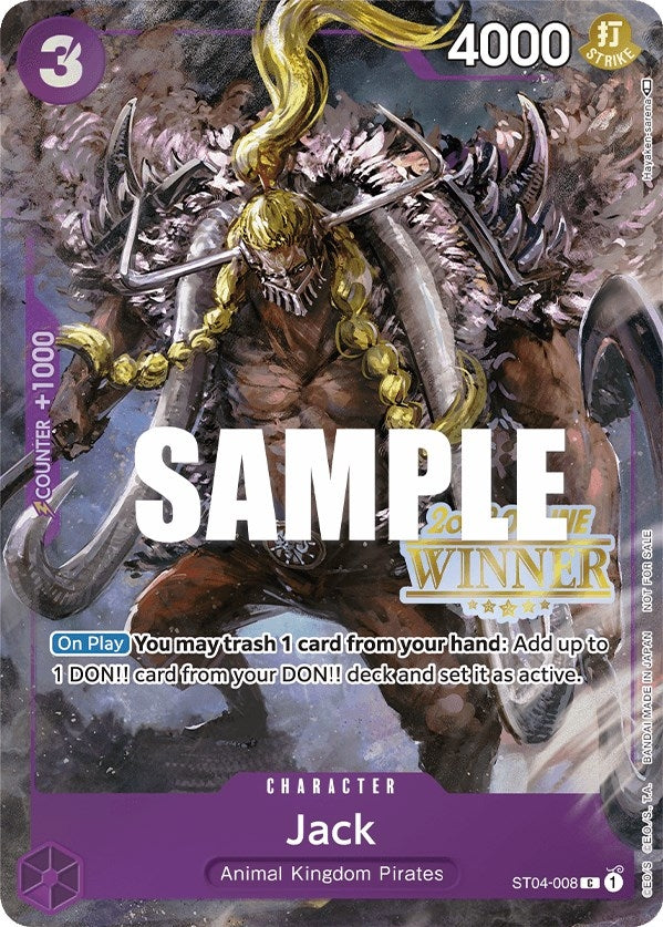 Jack (Online Regional 2023) [Winner] (4008) (OP-PR) - One Piece Card Game Single