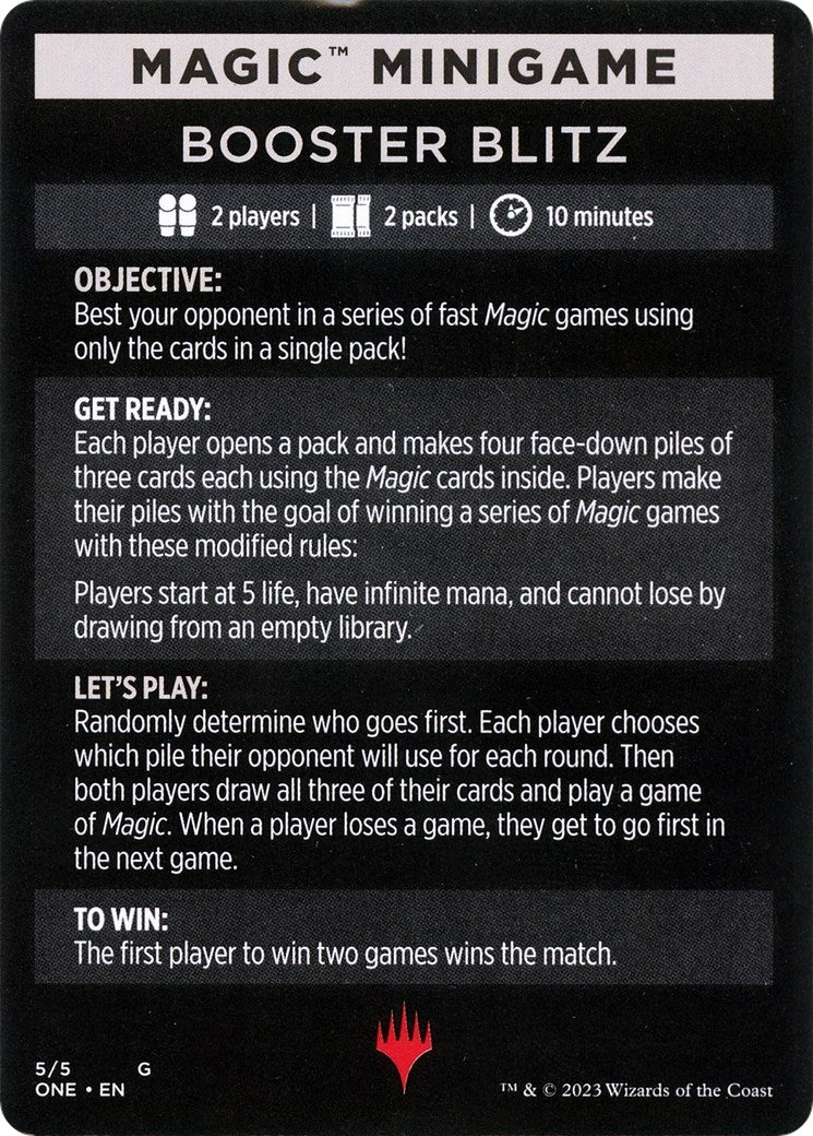 Magic Minigame: Booster Blitz (5) [ONE] - MTG Single
