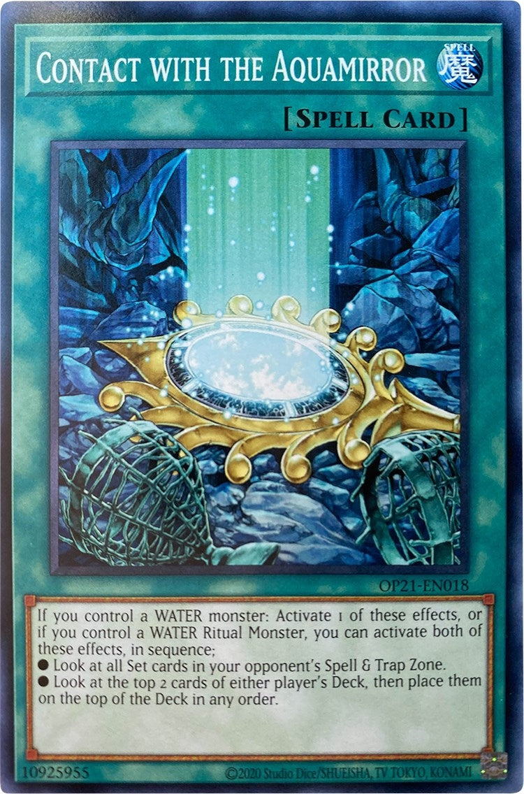 Contact with the Aquamirror (21018) (OP21) - YuGiOh Single
