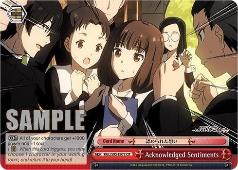 Acknowledged Sentiments (95072) [LIW] - Weiss Schwarz Single