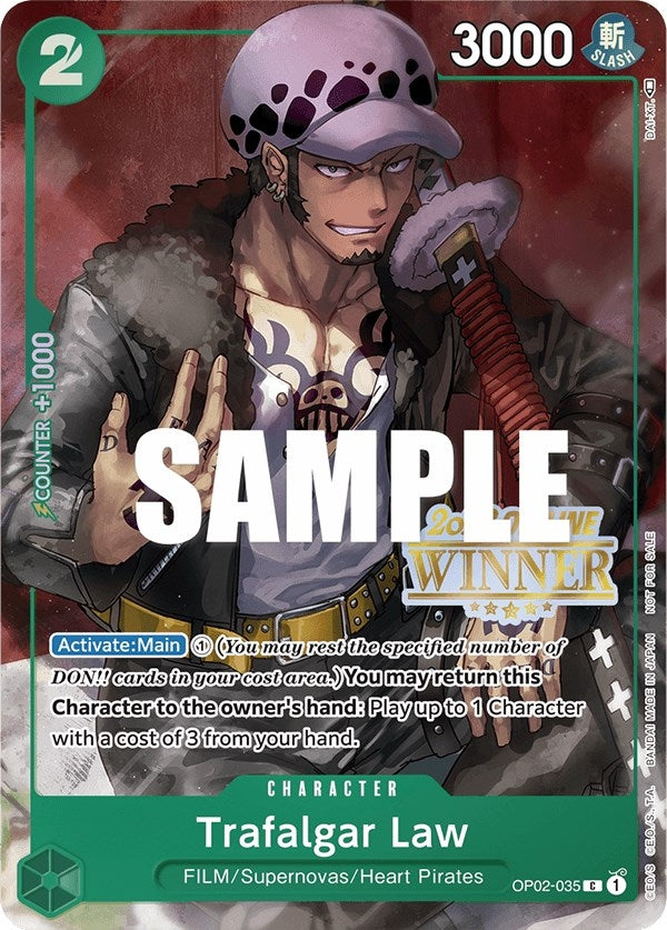 Trafalgar Law (Offline Regional 2023) [Winner] (2035) (OP-PR) - One Piece Card Game Single