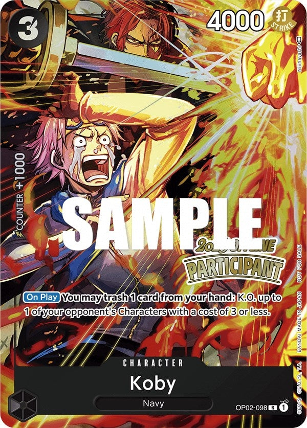 Koby (Offline Regional 2023) [Participant] (2098) (OP-PR) - One Piece Card Game Single