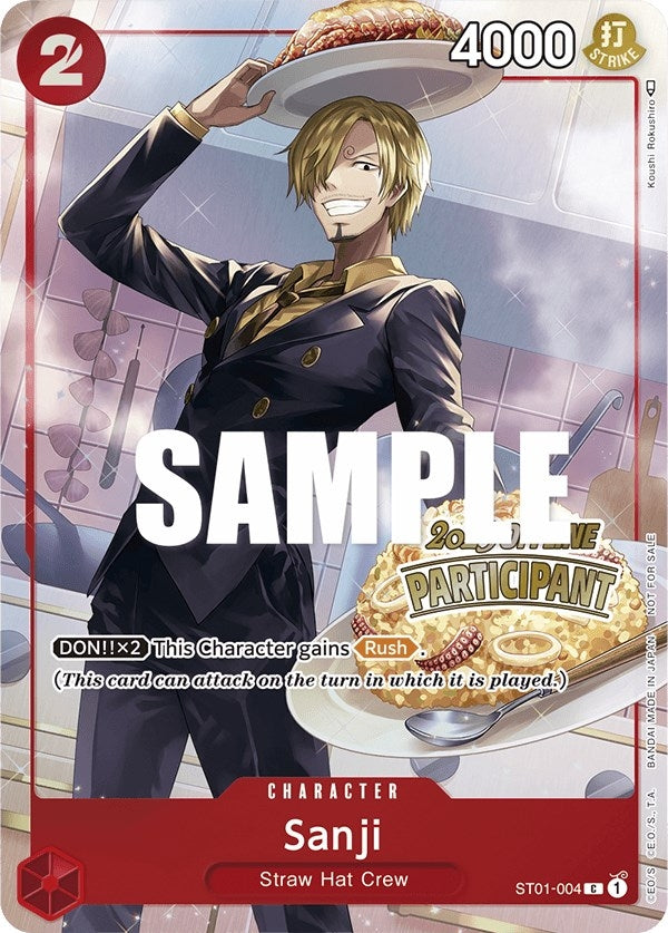 Sanji (Offline Regional 2023) [Participant] (1004) (OP-PR) - One Piece Card Game Single
