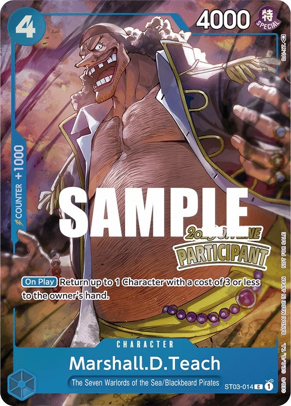 Marshall.D.Teach (Offline Regional 2023) [Participant] (3014) (OP-PR) - One Piece Card Game Single