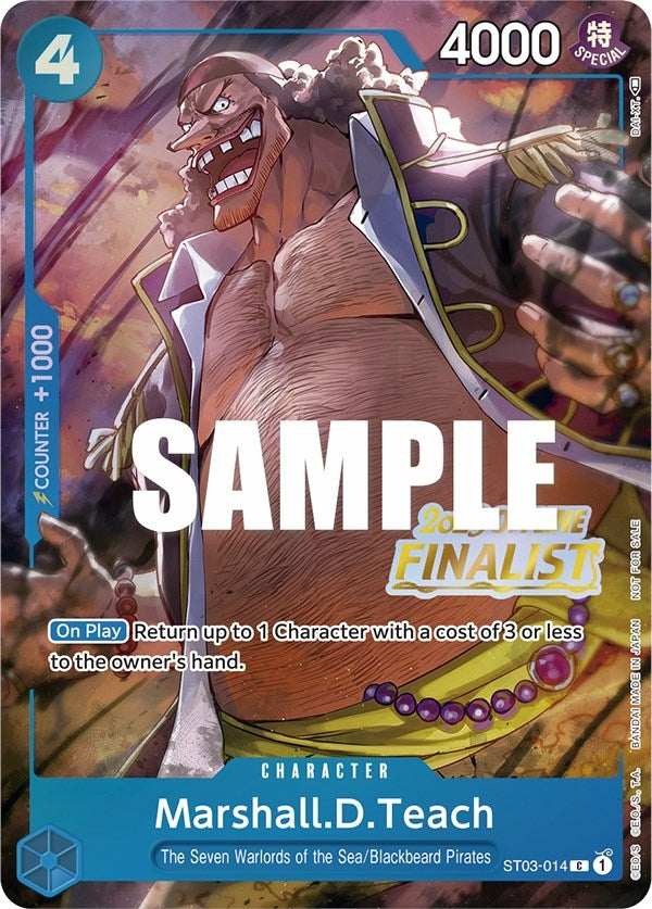 Marshall.D.Teach (Offline Regional 2023) [Finalist] (3014) (OP-PR) - One Piece Card Game Single