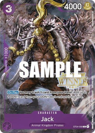 Jack (Offline Regional 2023) [Winner] (4008) (OP-PR) - One Piece Card Game Single