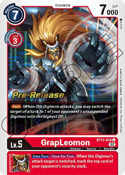 GrapLeomon (11014) [BT11_PR] - Digimon Card Game Single