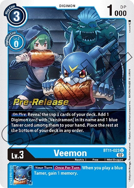 Veemon (11023) [BT11_PR] - Digimon Card Game Single