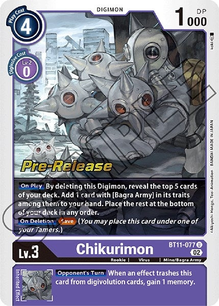 Chikurimon (11077) [BT11_PR] - Digimon Card Game Single