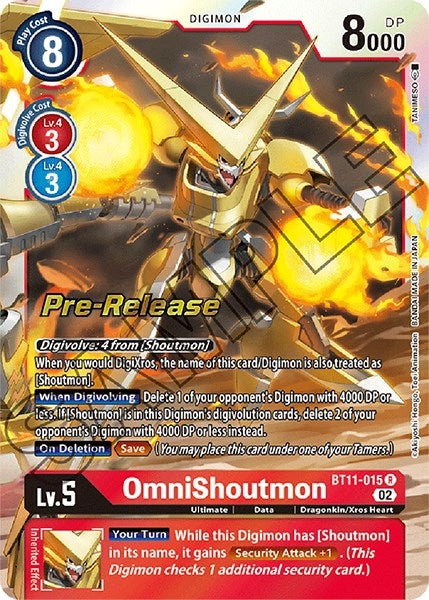 OmniShoutmon (11015) [BT11_PR] - Digimon Card Game Single