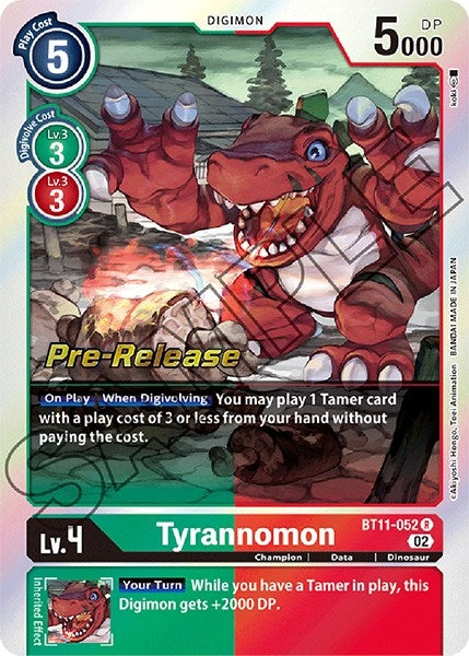 Tyrannomon (11052) [BT11_PR] - Digimon Card Game Single