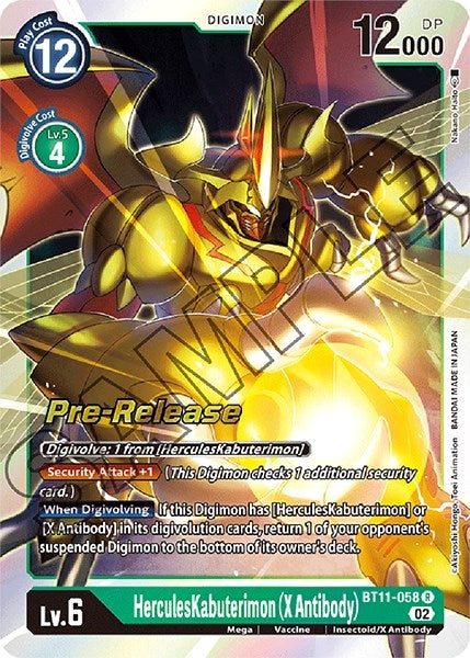 HerculesKabuterimon (X Antibody) (11058) [BT11_PR] - Digimon Card Game Single