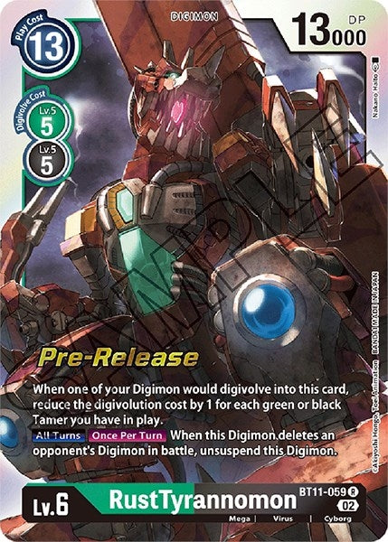 RustTyrannomon (11059) [BT11_PR] - Digimon Card Game Single