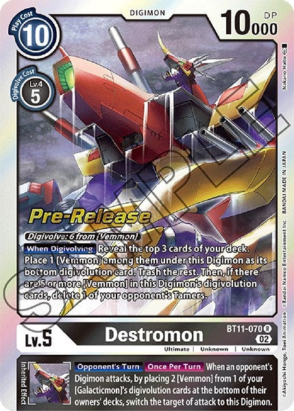Destromon (11070) [BT11_PR] - Digimon Card Game Single
