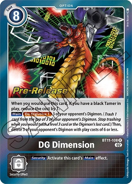 DG Dimension (11108) [BT11_PR] - Digimon Card Game Single
