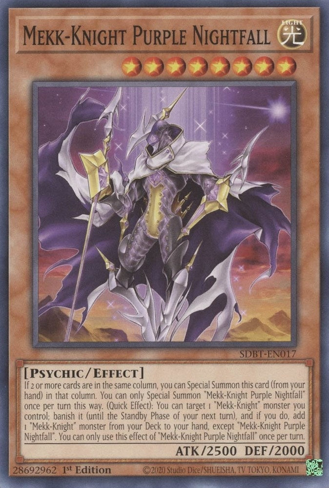 Mekk-Knight Purple Nightfall (17) (SDBT) - YuGiOh Single