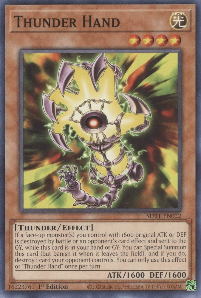 Thunder Hand (22) (SDBT) - YuGiOh Single