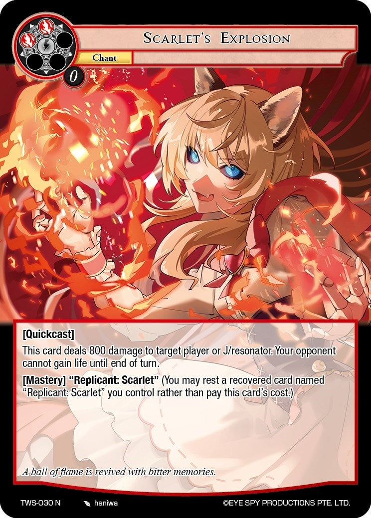 Scarlet’s Explosion (30) [TWS] - Force of Will Single