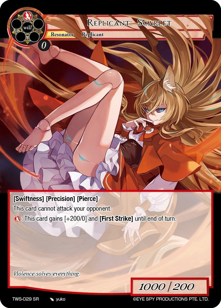 Replicant: Scarlet (29) [TWS] - Force of Will Single