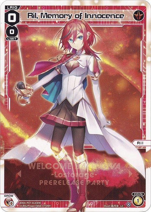 Ril Memory of Innocence (Prerelease Party) (7013) [WXDi-P] - WIXOSS Single