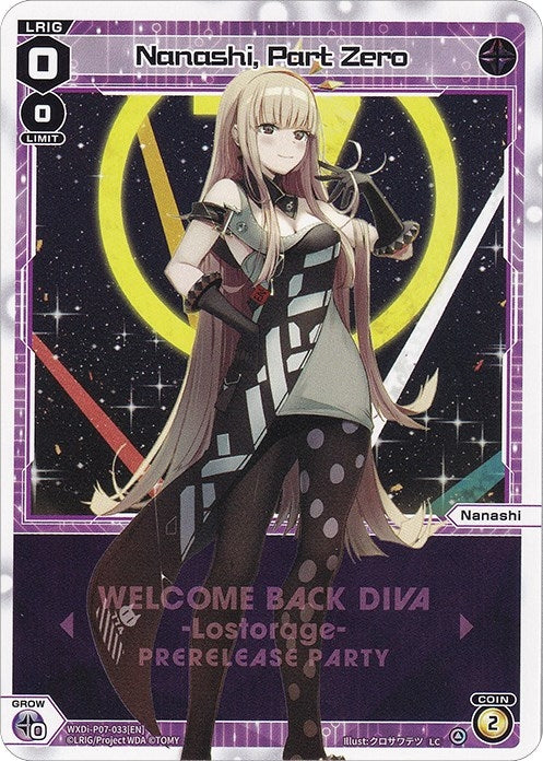 Nanashi Part Zero (Prerelease Party) (7033) [WXDi-P] - WIXOSS Single