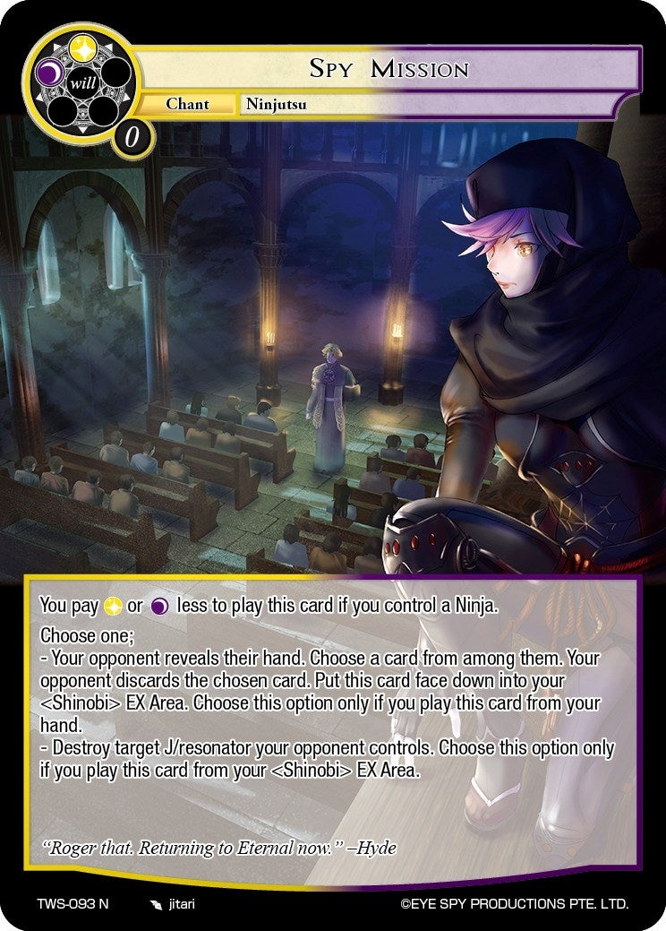 Spy Mission (93) [TWS] - Force of Will Single